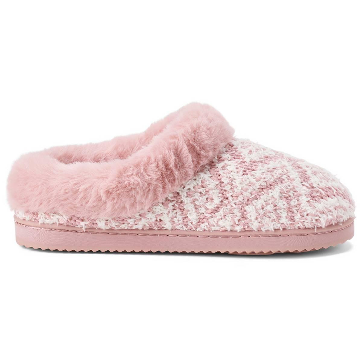 Womens Dearfoams® Diamond Knit Clog Slippers