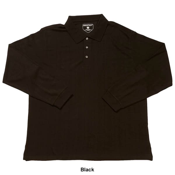 Mens Big & Tall Architect® Long Sleeve Solid I-lock Polo