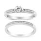 Haus of Brilliance Diamond Classic Engagement Ring Bridal Set - image 1