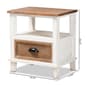 Baxton Studio Glynn Farmhouse Weathered Two-Tone Nightstand - image 9