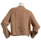 Juniors Pink Rose Mix Cable Shaker Wide Sleeve Sweater - image 3
