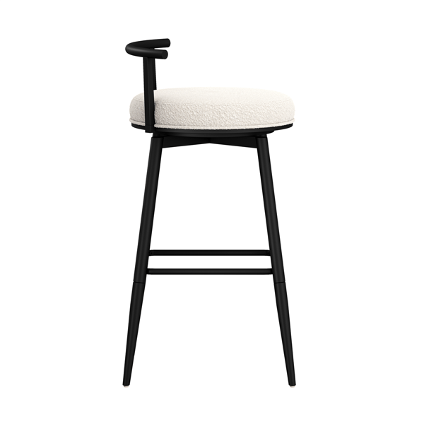 HH2 Home Dael Metal & Upholstered Adjustable Height Swivel Stool