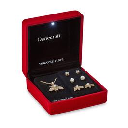 Danecraft Bee Pendant & 3pc. Earrings Set