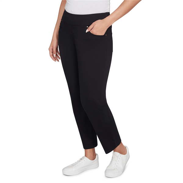 Plus Size Ruby Rd. Key Items Pull On Soft Twill Ankle Pant