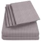 Sweet Home Collection 6pc. Pinstripe Brushed Microfiber Sheet Set - image 1