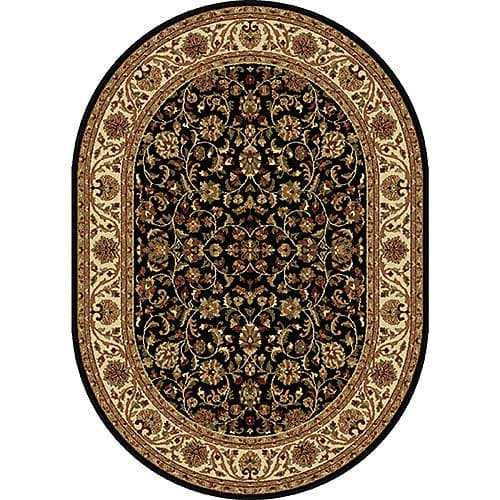 Tayse Sensation Ventura Oval Area Rug - Black - image 