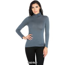 Womens 24/7 Comfort Apparel Classic Long Sleeve Turtleneck