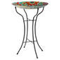 Northlight Seasonal 18in. Flowers Hand Painted Glass Bird Bath - image 3