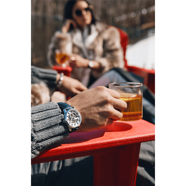 Mens Bulvoa Classic Sutton Automatic Blue Strap Watch - 96A330