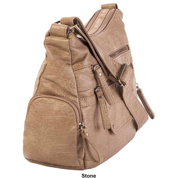 Bueno Croc Washed Hobo