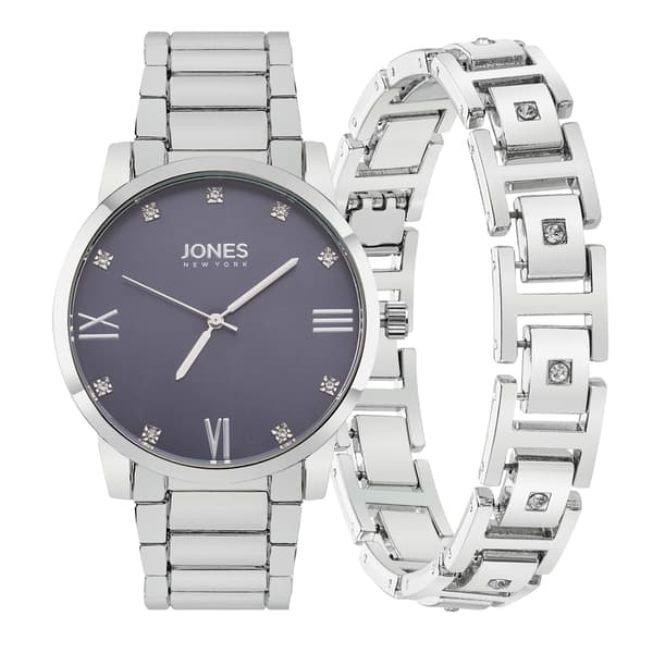 Mens Jones New York Silver-Tone Watch Set - 9777S-42-J28