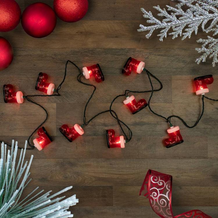 Northlight Seasonal 10ct. Santa''s Boots Christmas Lights