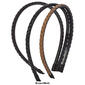 Capelli New York 3pk. Faux Leather Braided Headbands - image 2