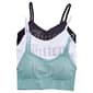 Womens Juicy Couture 3pk. Rhinestone Logo Bralettes-JC6871-3PKAQ - image 1