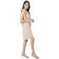 Womens Connected Apparel Asymmetrical Capelet Metallic Knit Dress - image 4