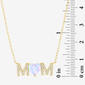 Gemstone Classics™  Lab Grown Opal & White Sapphire Mom Necklace - image 3