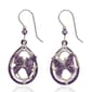 Silver Forest Silver-Tone Purple Butterfly Earrings - image 1
