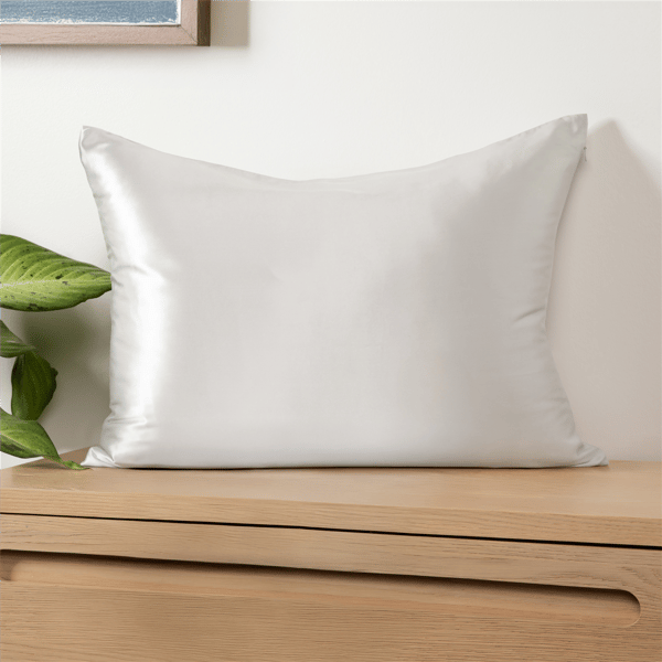 Soft Essentials 100% Mulberry Silk Zippered Pillowcase - image 