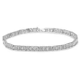 Diamond Classics&#8482;  Silver Diamond Encrusted Link Bracelet