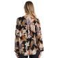 Plus Size Zac & Rachel Long Sleeve 1/2 Zip Floral Blouse - image 2