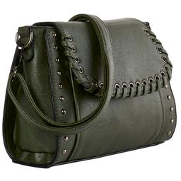 Sam & Hadley Whipstitch Stud Flap Crossbody