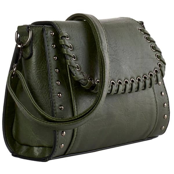 Sam & Hadley Whipstitch Stud Flap Crossbody