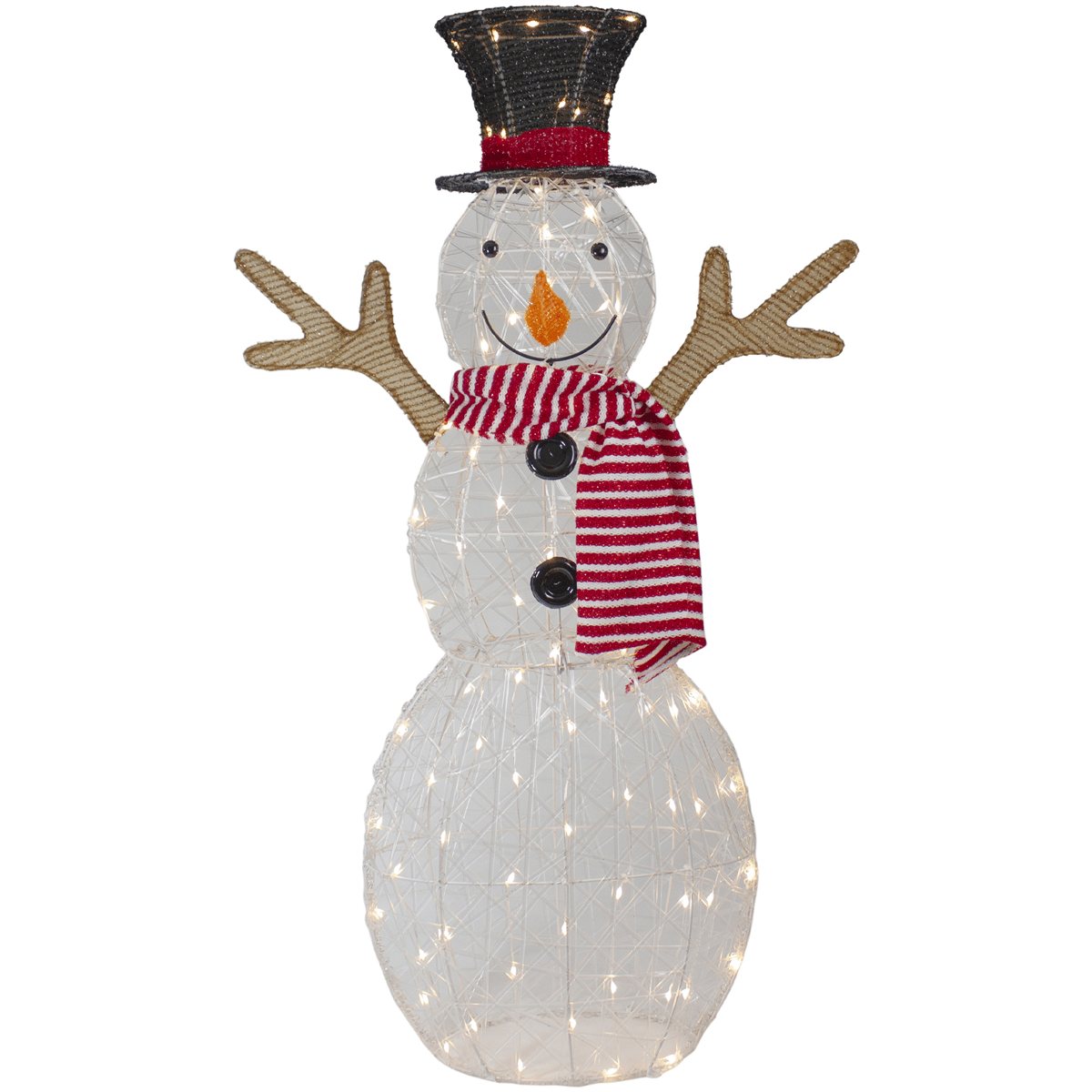Open Video Modal for Northlight 43in. LED Top Hat Snowman Outdoor Christmas Decoration