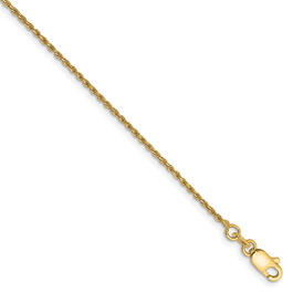 Unisex Gold Classics&#8482; 1.15mm. 14k Diamond Cut Rope Chain Necklace