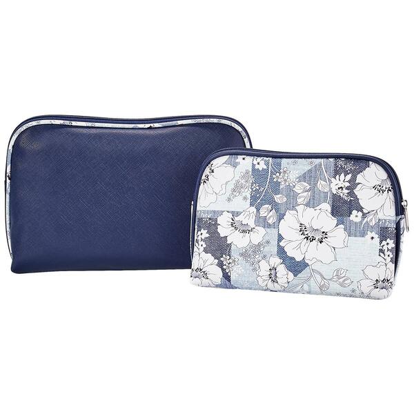 Womens Tahari 2pc. Floral Cosmetic Case
