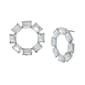 Steve Madden Crystal Circle Button Earrings - image 1