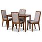 Baxton Studio Rosa Walnut Brown Finished Wood 5pc. Dining Set - image 1