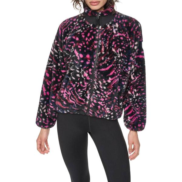 Womens DKNY Sport Tiger Sherpa Mock Neck Jacket - image 