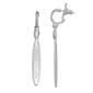 Roman Bella Uno Silver-Tone Long Oval Dangle Post Earrings - image 1