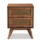 Baxton Studio Barrett Walnut Brown Wood 2-Drawer Nightstand - image 3