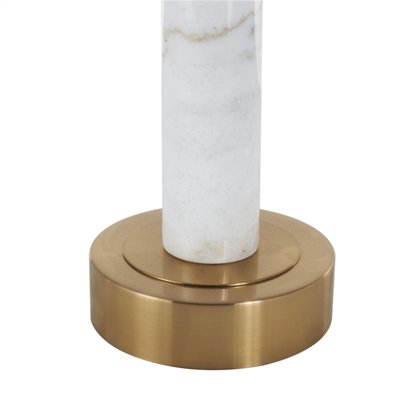 9th & Pike® Glam White Marble Accent Table