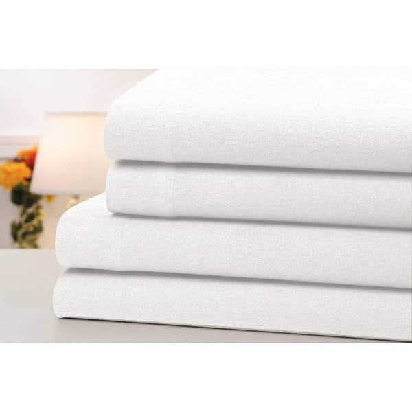 Bibb Home Solid Flannel 4pc. Sheet Set - image 