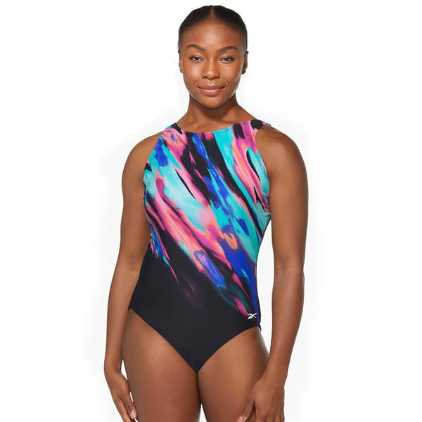 Womens Reebok Sea Glass High Tide One Piece Swimsuit