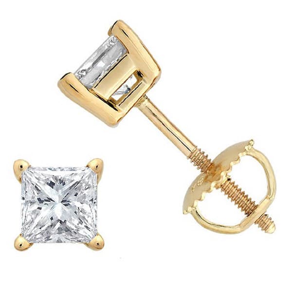 Parikhs 14kt. Yellow Gold Diamond Cut Stud Earrings