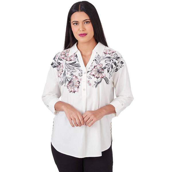Womens Ruby Rd. Batik Blush Woven Bolinese Top - image 