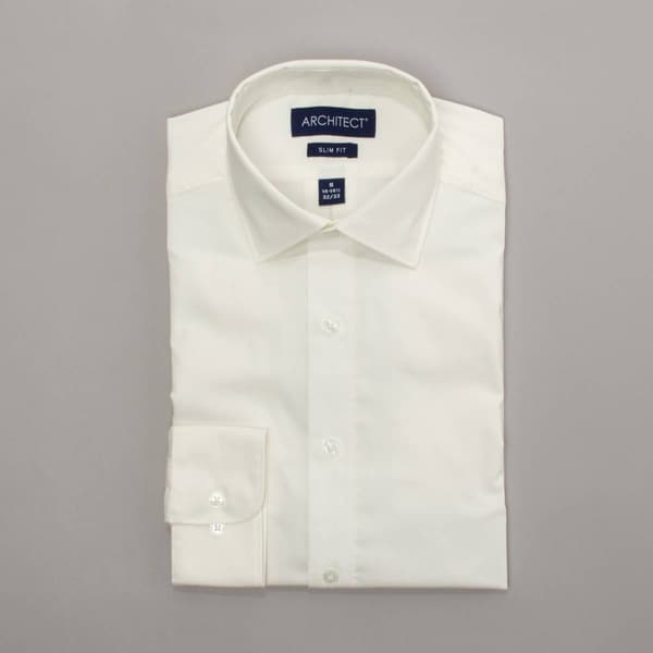 Mens Architect(R) Performance Slim Fit Dress Shirt - Vanilla Ice - image 