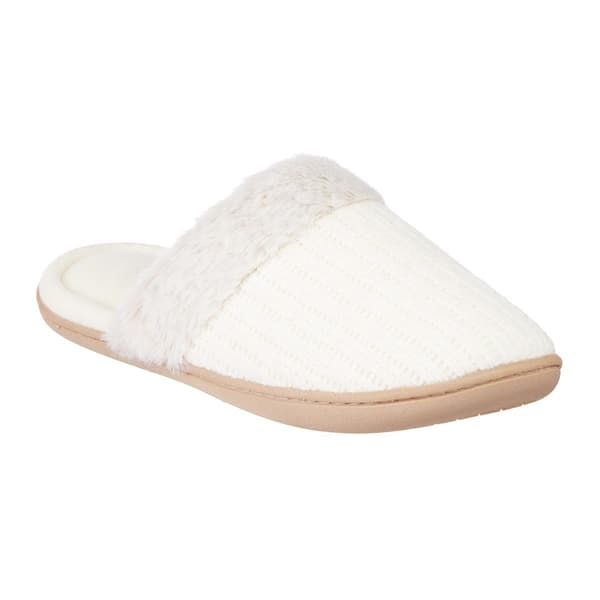 Womens Isotoner Carmen Rib Knit Chenille Clog Slippers