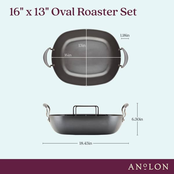 Anolon&#174; Advanced Hard Anodized Nonstick Roaster