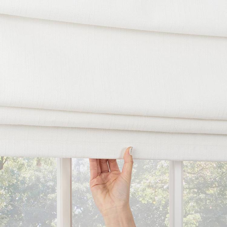 Sun Zero®  Somerton Textured 100% Blackout Cordless Roman Shade