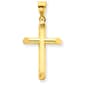 Unisex Gold Classics&#40;tm&#41; 14kt. Yellow Gold 3D Hollow Cross - image 1