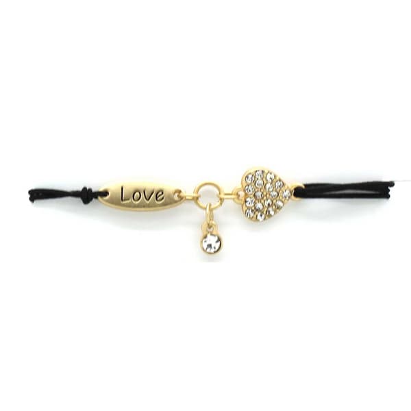 Gold-Tone Plated Spread The Seeds of Love Stretch Bracelet - image 