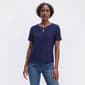 Womens Emily Daniels Short Sleeve Solid Texture Blouse - image 2