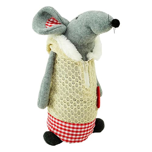 Northlight Seasonal 12in. Standing Mouse with Beige Hooded Coat