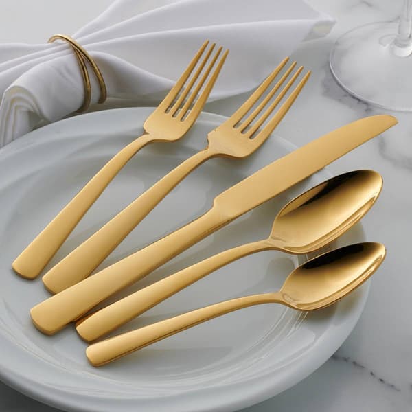 Oneida Aptitude Gold 20pc. Everyday Flatware Set