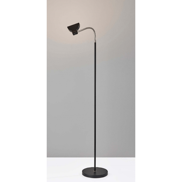Simplee Adesso Slender LED Black Floor Lamp
