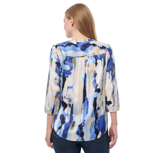Womens Jones New York 3/4 Sleeve Printed Kelly Blouse